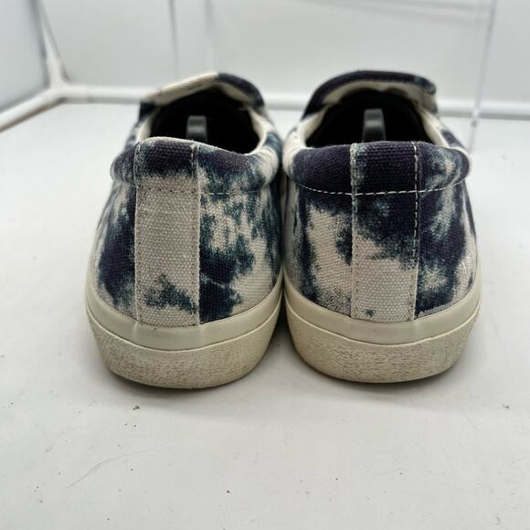 Madewell Shoes Womens 9 Slip On Sidewalk Shibori Shoes Tie Dye Blue Canvas - Picture 5 of 8
